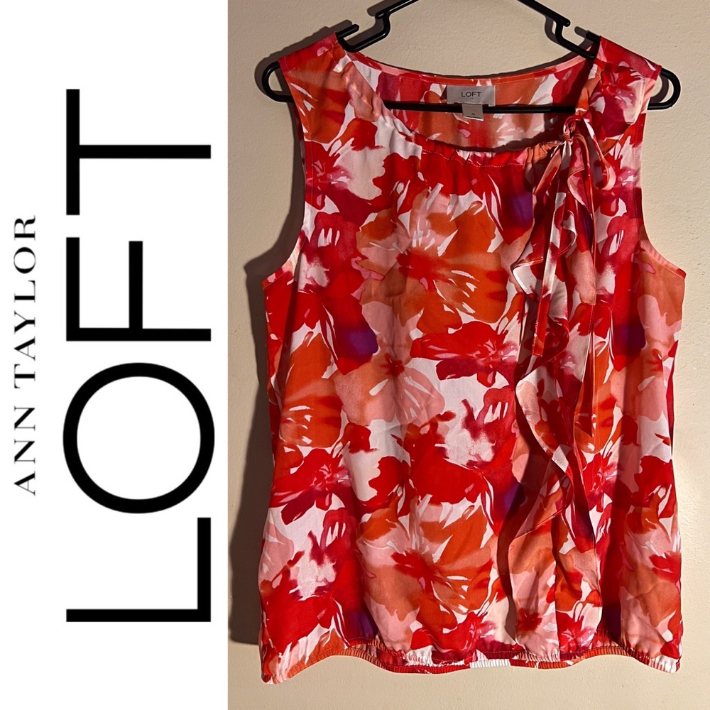 Ann Taylor LOFT Sleeveless Floral Blouse